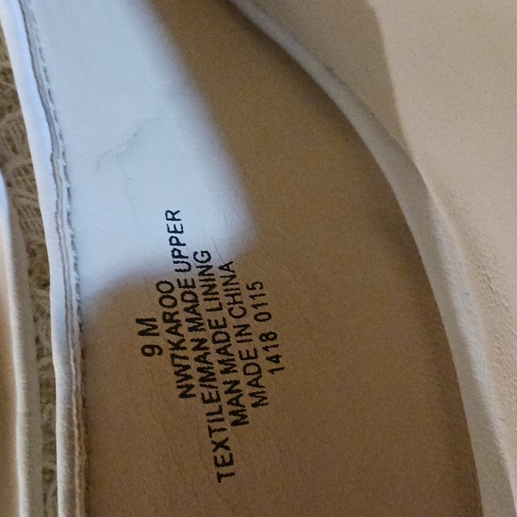 NWOT Nine West ROXII Champagne Lace Open Toe 1" Platform 4" Heels Sz 9M - Picture 10 of 16